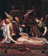 ALLORI Alessandro The Body of Christ with Two Angels oil painting on canvas